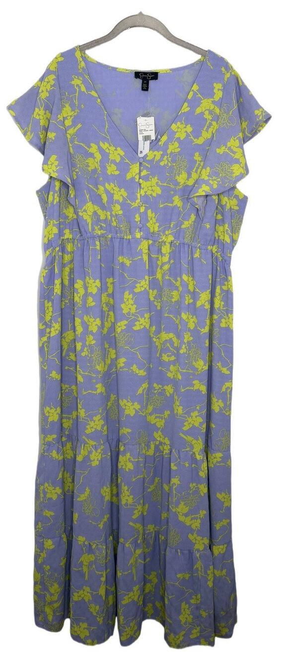 Jessica Simpson purple Midi Dress Flutter Sleeve Lilac Women's Size 2X NWT